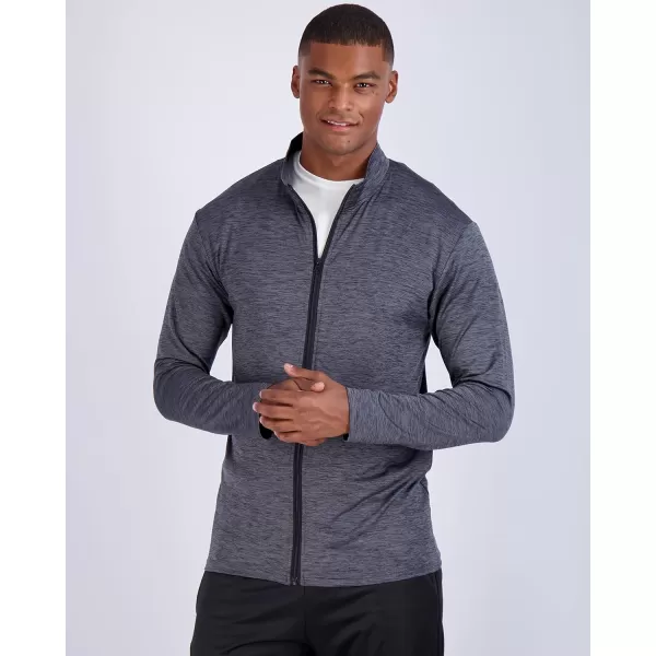 Real Essentials 3 Pack Mens DryFit Long Sleeve Full Zip Hoodie ampamp Jacket Athletic Running Jacket Available in Big ampamp TallSet 8