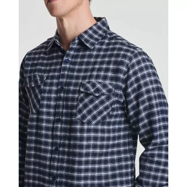 Real Essentials 3 Pack Mens LongSleeve Flannel Button Down Plaid Casual Shirt Available in Big ampamp TallSet 1