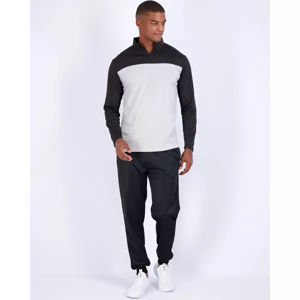 Real Essentials 3 Pack Mens Mesh Long Sleeve Athletic Quarter Zip Pullover  Outdoor UPF 50 Available in Big ampamp TallSet 1