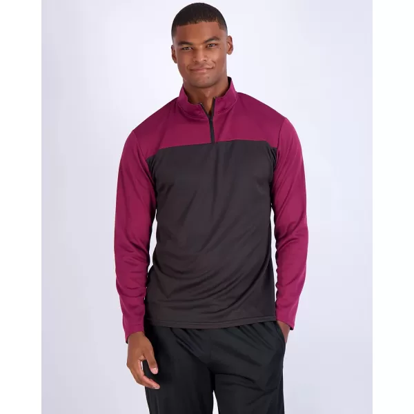 Real Essentials 3 Pack Mens Mesh Long Sleeve Athletic Quarter Zip Pullover  Outdoor UPF 50 Available in Big ampamp TallSet 1