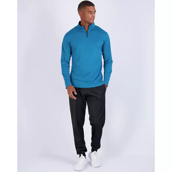 Real Essentials 3 Pack Mens Mesh Long Sleeve Athletic Quarter Zip Pullover  Outdoor UPF 50 Available in Big ampamp TallSet 2