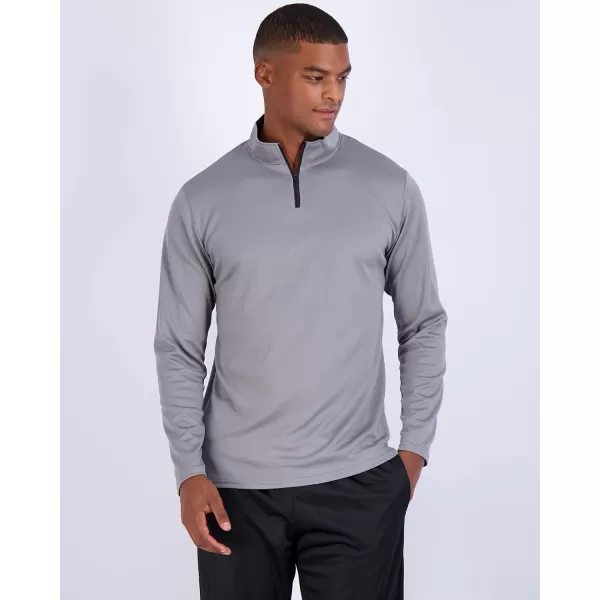 Real Essentials 3 Pack Mens Mesh Long Sleeve Athletic Quarter Zip Pullover  Outdoor UPF 50 Available in Big ampamp TallSet 4