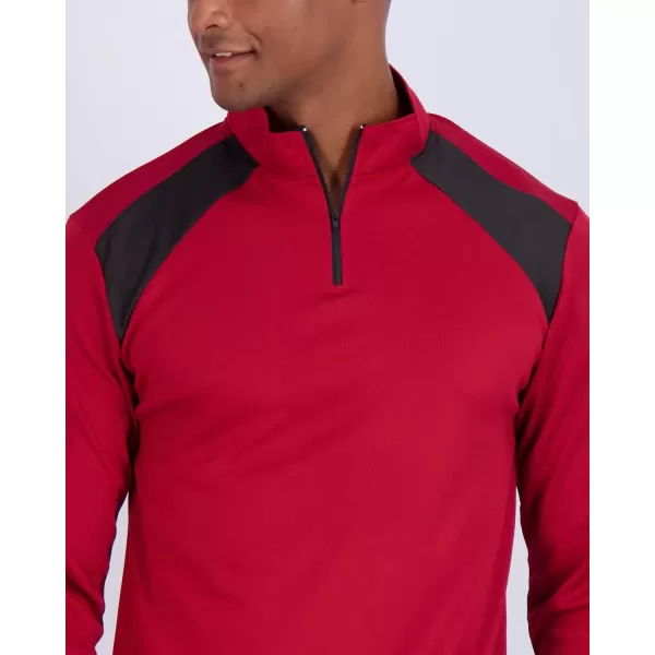 Real Essentials 3 Pack Mens Mesh Long Sleeve Athletic Quarter Zip Pullover  Outdoor UPF 50 Available in Big ampamp TallSet 8