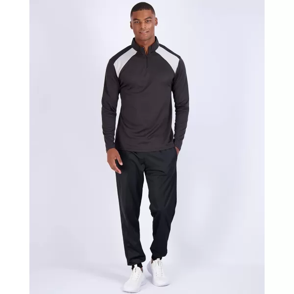 Real Essentials 3 Pack Mens Mesh Long Sleeve Athletic Quarter Zip Pullover  Outdoor UPF 50 Available in Big ampamp TallSet 8