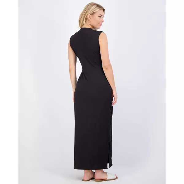 Real Essentials 3 Pack Womens Long Tank Maxi TShirt Summer Casual Dress with Pockets Available in Plus SizeTank Dress Set 7