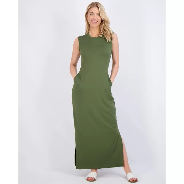 Real Essentials 3 Pack Womens Long Tank Maxi TShirt Summer Casual Dress with Pockets Available in Plus SizeTank Dress Set 7