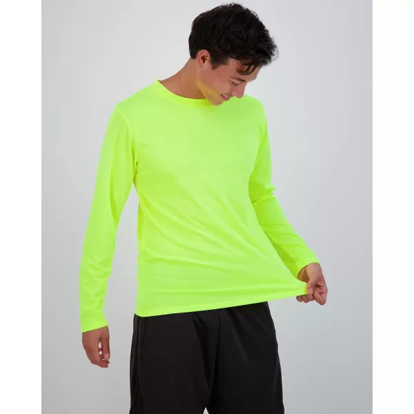Real Essentials 3 ampamp 5 Pack Mens Mesh Quick Dry Athletic Long Sleeve TShirt UPF SPF UV Sun Available in Big ampamp TallSet 5