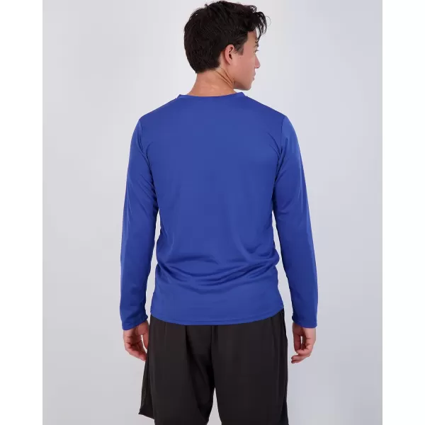Real Essentials 3 ampamp 5 Pack Mens Mesh Quick Dry Athletic Long Sleeve TShirt UPF SPF UV Sun Available in Big ampamp TallSet 5