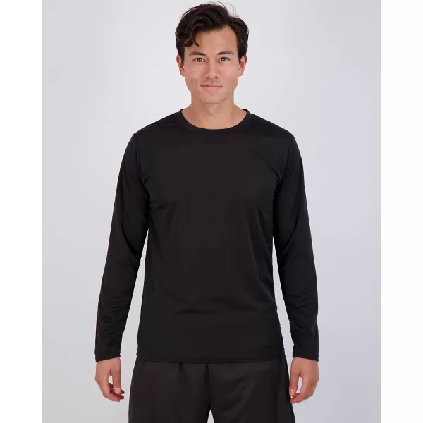 Real Essentials 3 ampamp 5 Pack Mens Mesh Quick Dry Athletic Long Sleeve TShirt UPF SPF UV Sun Available in Big ampamp TallSet 5