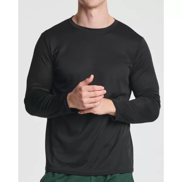 Real Essentials 3 ampamp 5 Pack Mens Mesh Quick Dry Athletic Long Sleeve TShirt UPF SPF UV Sun Available in Big ampamp TallSet 6