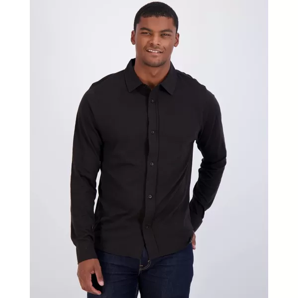 Real Essentials 3Pack Mens Classic Style Casual Long Sleeve Button Down Collared Shirt Available in Big ampamp TallSet 1