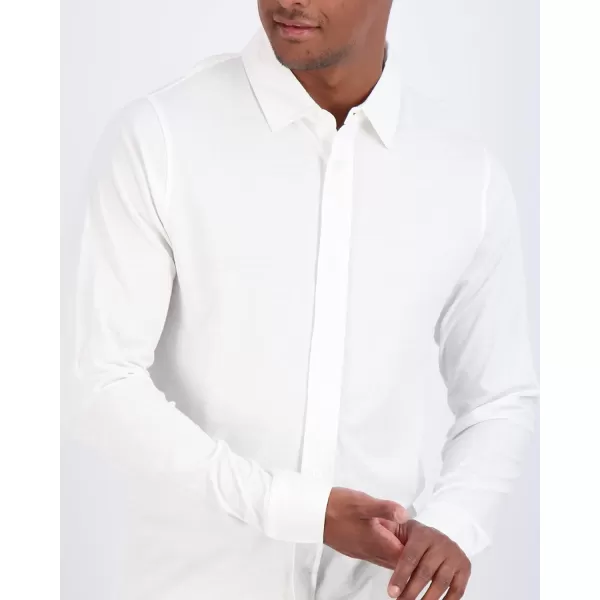 Real Essentials 3Pack Mens Classic Style Casual Long Sleeve Button Down Collared Shirt Available in Big ampamp TallSet 2