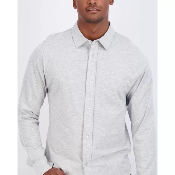 Real Essentials 3Pack Mens Classic Style Casual Long Sleeve Button Down Collared Shirt Available in Big ampamp TallSet 3