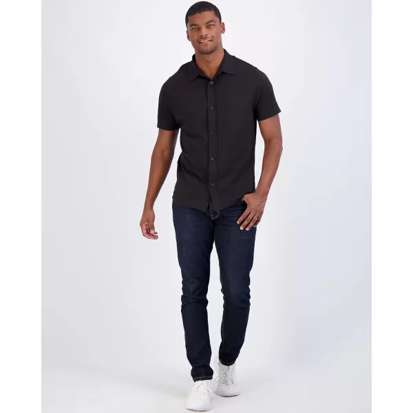 Real Essentials 3Pack Mens Regular Fit Casual Short Sleeve Button Down Shirt Available in Big ampamp TallSet 1