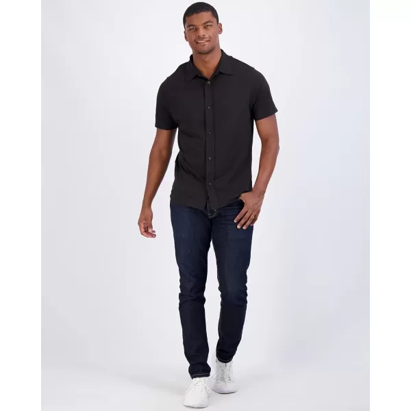 Real Essentials 3Pack Mens Regular Fit Casual Short Sleeve Button Down Shirt Available in Big ampamp TallSet 4