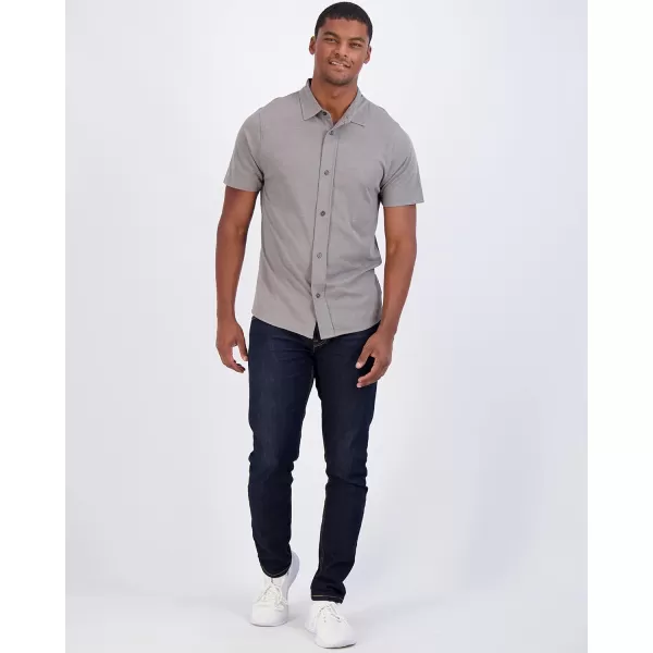 Real Essentials 3Pack Mens Regular Fit Casual Short Sleeve Button Down Shirt Available in Big ampamp TallSet 5