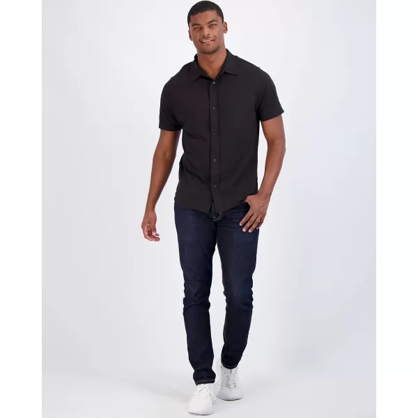 Real Essentials 3Pack Mens Regular Fit Casual Short Sleeve Button Down Shirt Available in Big ampamp TallSet 7