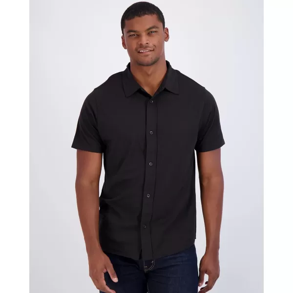 Real Essentials 3Pack Mens Regular Fit Casual Short Sleeve Button Down Shirt Available in Big ampamp TallSet 7