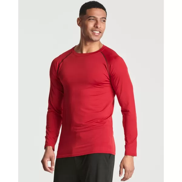 Real Essentials 4 Pack Mens Compression LongSleeve TShirt Athletic Cold Weather Baselayer Available in Big ampamp TallSet B