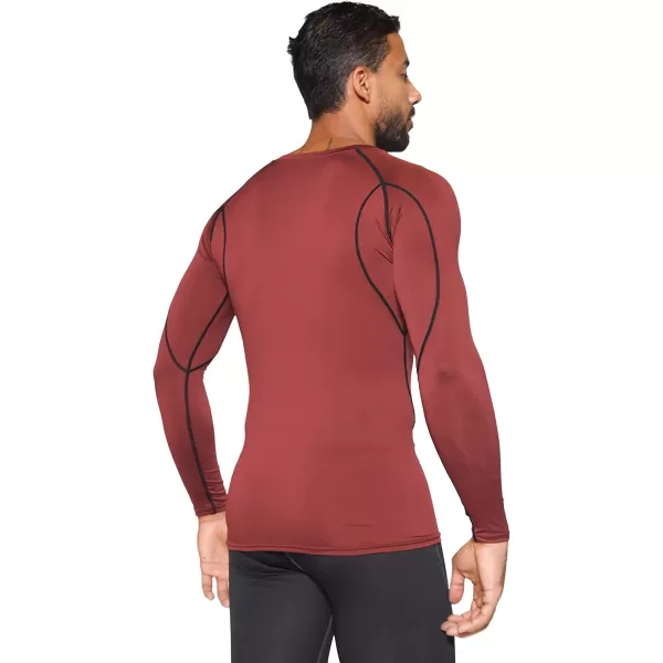 Real Essentials 4 Pack Mens Compression LongSleeve TShirt Athletic Cold Weather Baselayer Available in Big ampamp TallSet B