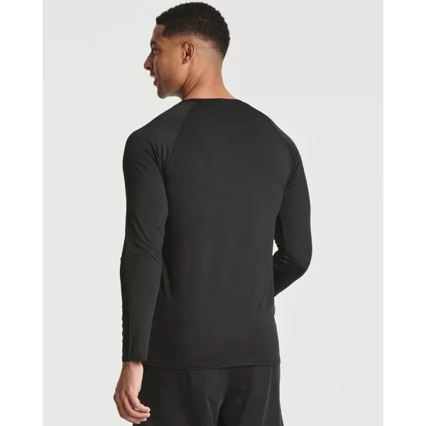 Real Essentials 4 Pack Mens Compression LongSleeve TShirt Athletic Cold Weather Baselayer Available in Big ampamp TallSet C