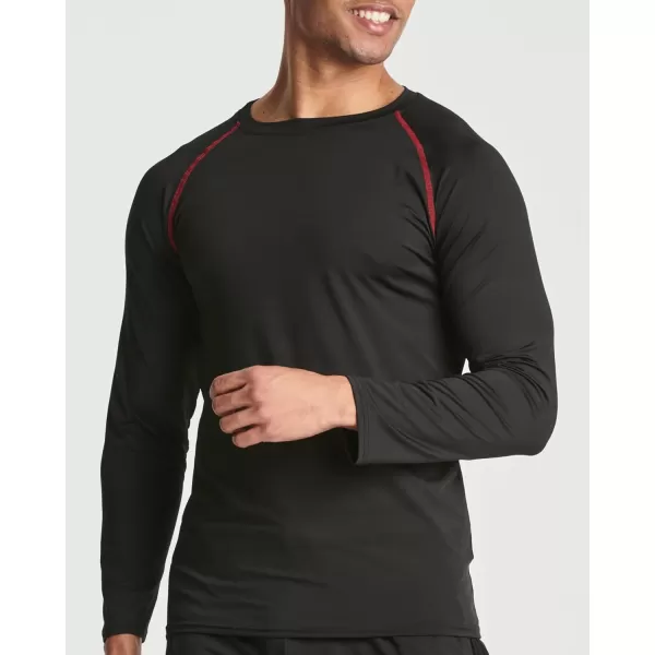 Real Essentials 4 Pack Mens Compression LongSleeve TShirt Athletic Cold Weather Baselayer Available in Big ampamp TallSet F