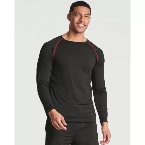 Real Essentials 4 Pack Mens Compression LongSleeve TShirt Athletic Cold Weather Baselayer Available in Big ampamp TallSet F