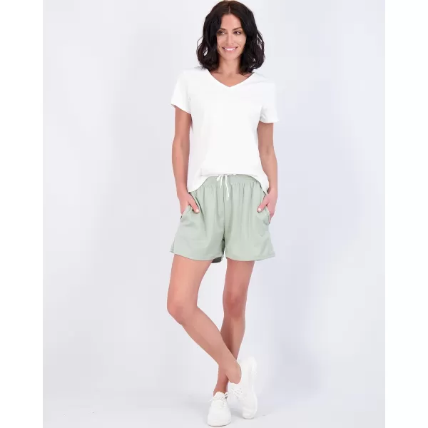 Real Essentials 4 Pack Womens Active Athletic Performance Mesh Shorts with Pockets Available in Plus SizeStandard Set G