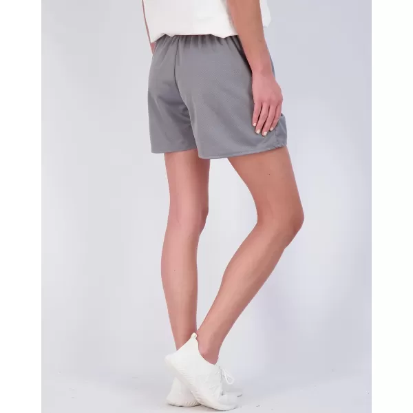 Real Essentials 4 Pack Womens Active Athletic Performance Mesh Shorts with Pockets Available in Plus SizeStandard Set G