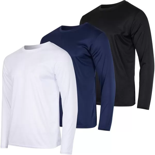 Real Essentials 3 ampamp 5 Pack Mens Mesh Quick Dry Athletic Long Sleeve TShirt UPF SPF UV Sun Available in Big ampamp TallSet 1