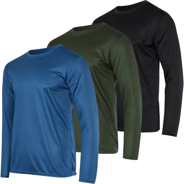 Real Essentials 3 ampamp 5 Pack Mens Mesh Quick Dry Athletic Long Sleeve TShirt UPF SPF UV Sun Available in Big ampamp TallSet 6