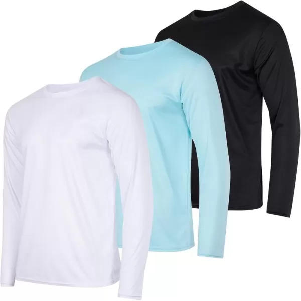 Real Essentials 3 ampamp 5 Pack Mens Mesh Quick Dry Athletic Long Sleeve TShirt UPF SPF UV Sun Available in Big ampamp TallSet 7