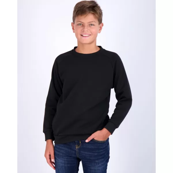 Real Essentials 3 Pack Boys Fleece Crew Neck Long Sleeve Sweatshirt  Soft Pullover Sweaters for Youth Kids Boys amp GirlsSet 1