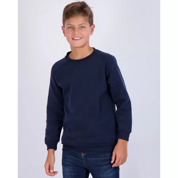 Real Essentials 3 Pack Boys Fleece Crew Neck Long Sleeve Sweatshirt  Soft Pullover Sweaters for Youth Kids Boys amp GirlsSet 2