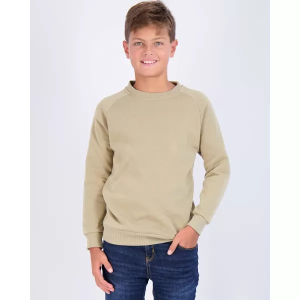 Real Essentials 3 Pack Boys Fleece Crew Neck Long Sleeve Sweatshirt  Soft Pullover Sweaters for Youth Kids Boys amp GirlsSet 5