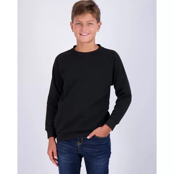 Real Essentials 3 Pack Boys Fleece Crew Neck Long Sleeve Sweatshirt  Soft Pullover Sweaters for Youth Kids Boys amp GirlsSet 6