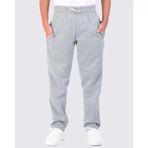 Real Essentials 3 Pack Boys Tech Fleece Open Bottom Sweatpants with PocketsSet 1