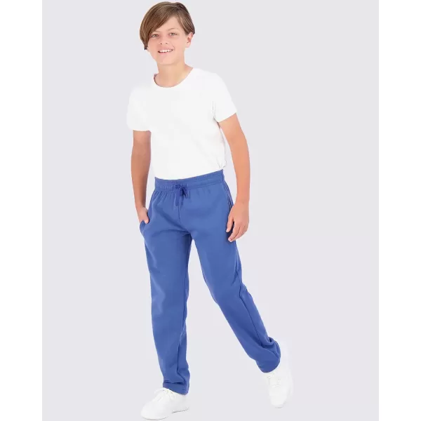 Real Essentials 3 Pack Boys Tech Fleece Open Bottom Sweatpants with PocketsSet 2