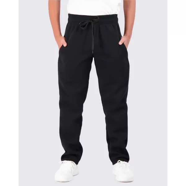 Real Essentials 3 Pack Boys Tech Fleece Open Bottom Sweatpants with PocketsSet 2