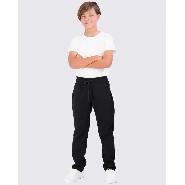 Real Essentials 3 Pack Boys Tech Fleece Open Bottom Sweatpants with PocketsSet 4