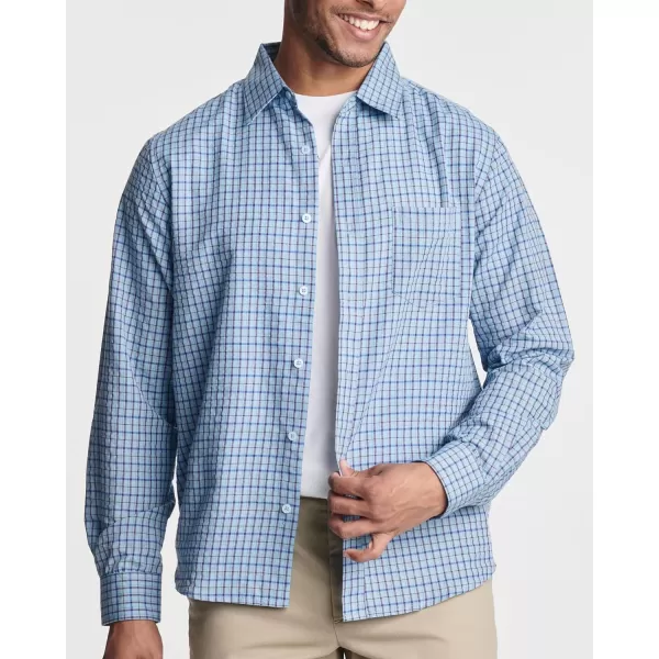 Real Essentials 3 Pack Mens RegularFit Long Sleeve Poplin Button Down Shirt with Pocket Available in Big amp Tallbigtall Set 3