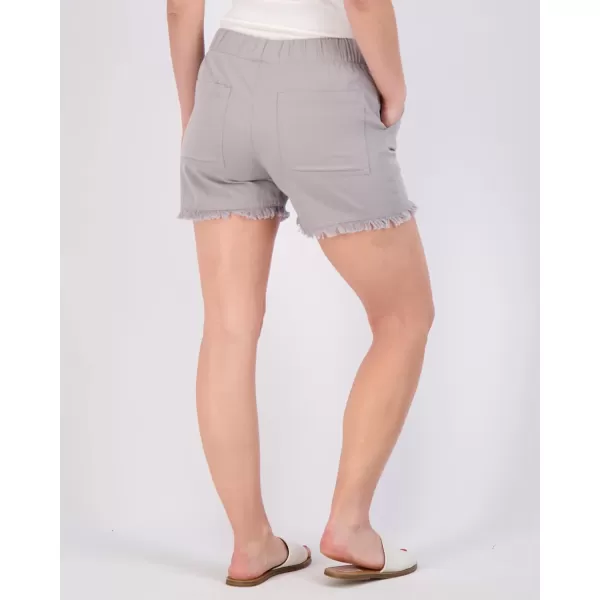Real Essentials 3 Pack Womens Denim Cutoff Casual Khaki 35 Inseam Shorts  Drawstring Available in Plus SizeStandard Set 6