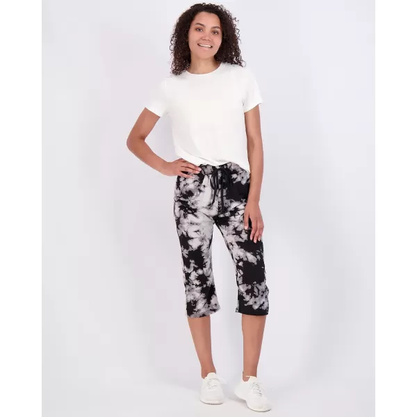 Real Essentials 3Pack Womens Capri Open Bottom Soft Sweatpants with Drawstring Available in Plus SizePlusSize Set 2
