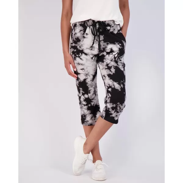 Real Essentials 3Pack Womens Capri Open Bottom Soft Sweatpants with Drawstring Available in Plus SizePlusSize Set 2