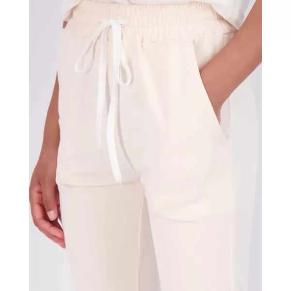 Real Essentials 3Pack Womens Capri Open Bottom Soft Sweatpants with Drawstring Available in Plus SizeStandard Set 4