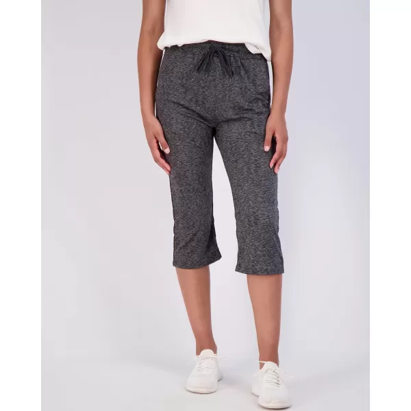 Real Essentials 3Pack Womens Capri Open Bottom Soft Sweatpants with Drawstring Available in Plus SizeStandard Set 4