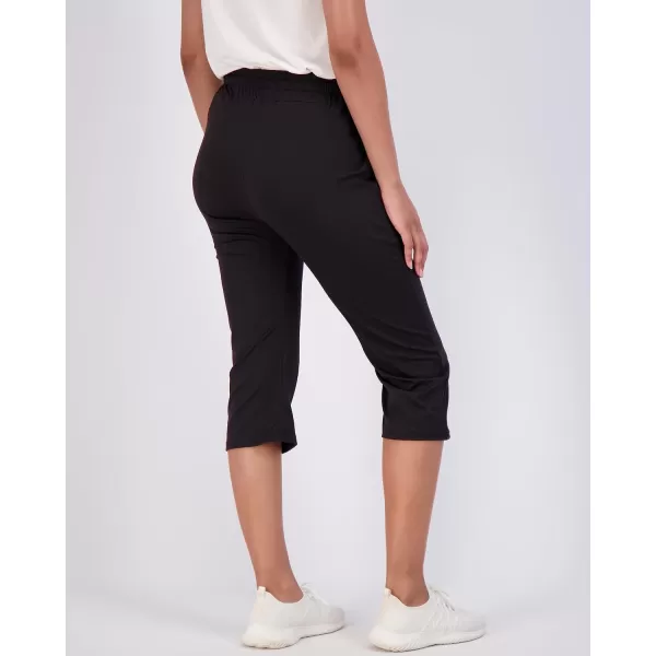 Real Essentials 3Pack Womens Capri Open Bottom Soft Sweatpants with Drawstring Available in Plus SizeStandard Set 5