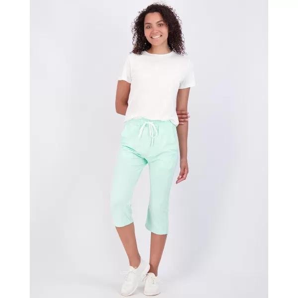 Real Essentials 3Pack Womens Capri Open Bottom Soft Sweatpants with Drawstring Available in Plus SizeStandard Set 5