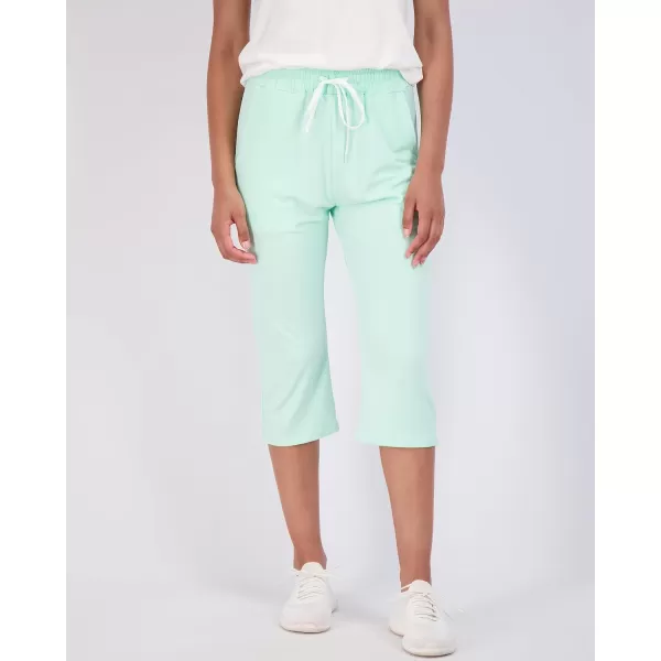 Real Essentials 3Pack Womens Capri Open Bottom Soft Sweatpants with Drawstring Available in Plus SizeStandard Set 5