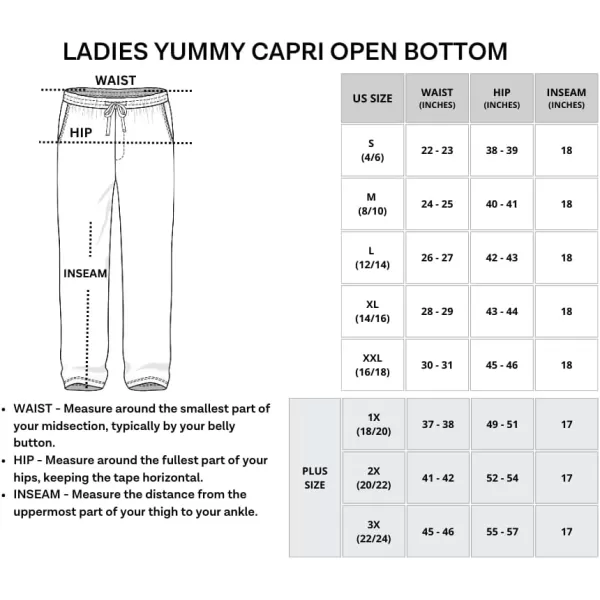 Real Essentials 3Pack Womens Capri Open Bottom Soft Sweatpants with Drawstring Available in Plus SizeStandard Set 5
